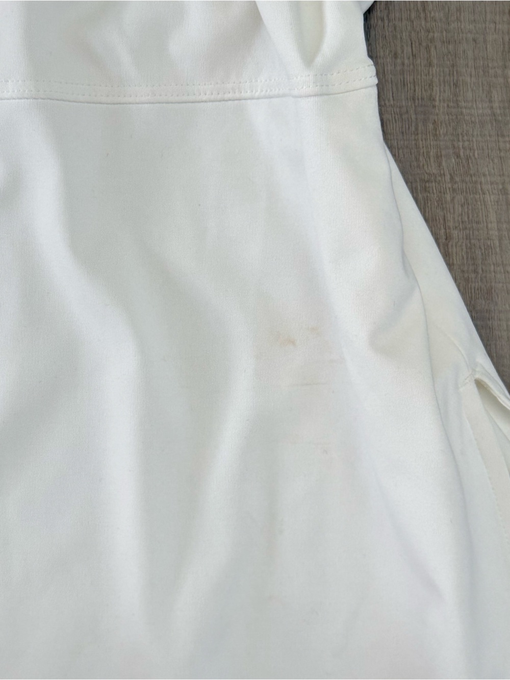 Old Navy White One-Piece Athleisure Stretchy Pleated Swimcover Women’s Dress - Picture 12 of 13
